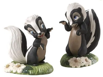 WDCC Disney Classics - Bambi Flower And Miss Skunk Walking On Air And Knocked For A Loop