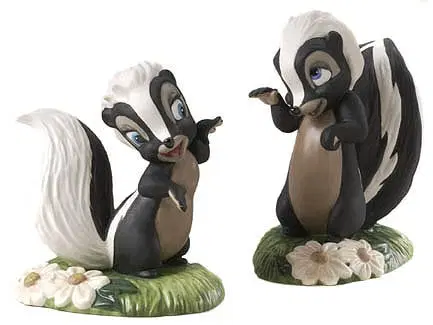 WDCC Disney Classics - Bambi Flower And Miss Skunk Walking On Air And Knocked For A Loop