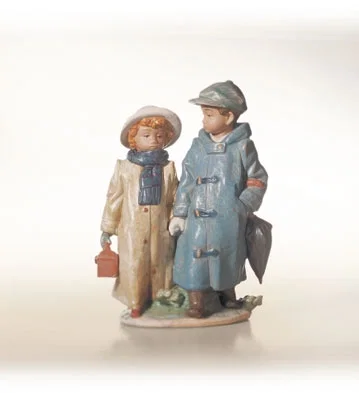 Away to School 1993-13 by Lladro — Porcelain Figurine