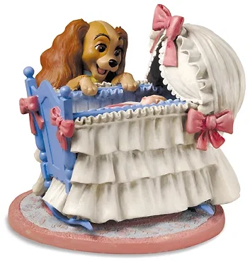 Lady And The Tramp Lady And Cradle Welcome Little Darling by WDCC Disney Classics