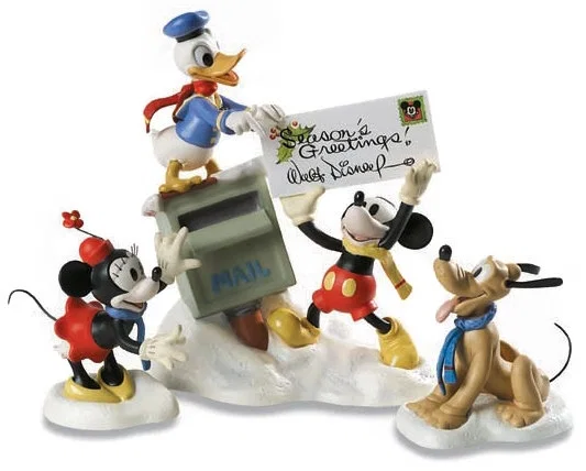 Mickey, Donald, Minnie And  Pluto Merry Messengers by WDCC Disney Classics