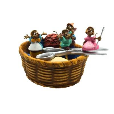 Mice In Sewing Basket by WDCC Disney Classics