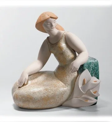 Lady with Lillies 1 2004-08 by Lladro — Porcelain Figurine