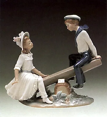 See Saw 1974-91 by Lladro — Porcelain Figurine