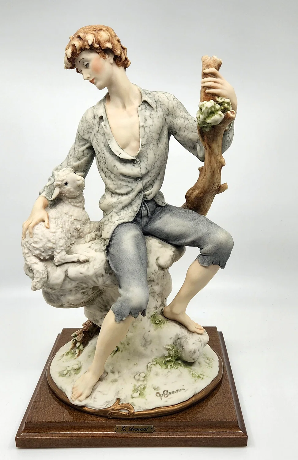 Shepherd With Sheep by Giuseppe Armani — Sculpture