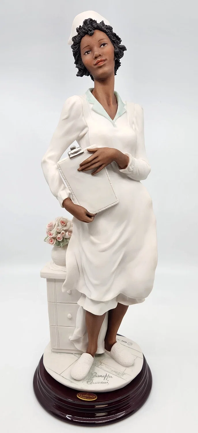 African American Nurse by Giuseppe Armani — Sculpture