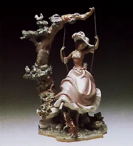 Lladro - Victorian Girl on Swing 1974-89