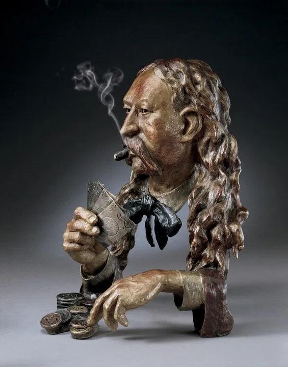 Aces And Eights by Mark Hopkins — Bronze Sculpture