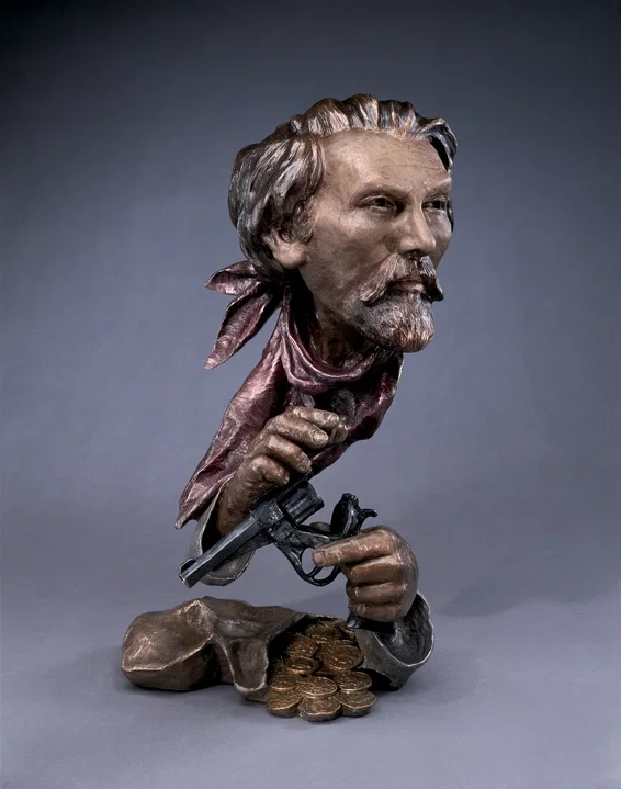 Jesse James by Mark Hopkins — Bronze Sculpture