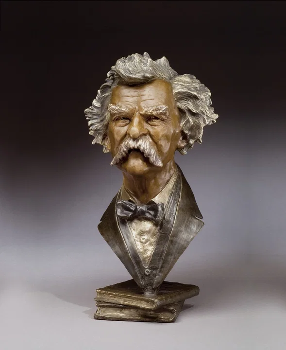 Mark Twain by Mark Hopkins — Bronze Sculpture