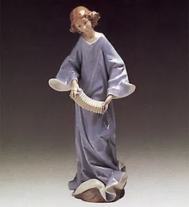 Lladro - Angel With Accordian 1976-85