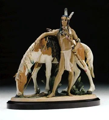 Indian Brave 1994-98 by Lladro — Porcelain Figurine