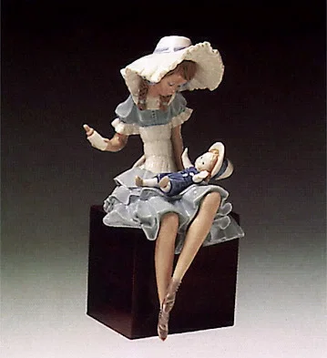 Cathy and Her Doll 1978-85 by Lladro — Porcelain Figurine