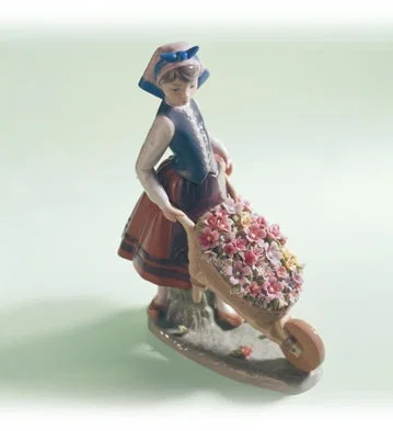 A Barrow of Blossoms 1982-04 by Lladro — Porcelain Figurine