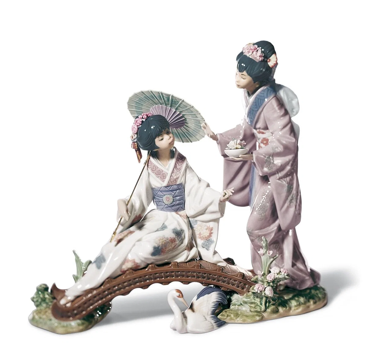Springtime in Japan Women by Lladro | Porcelain Figurine Springtime in Japan Women by Lladro | Porcelain Figurine