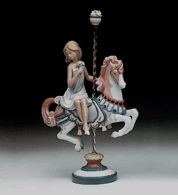 Girl On Carousel Horse 1985-2000 by Lladro — Porcelain Figurine