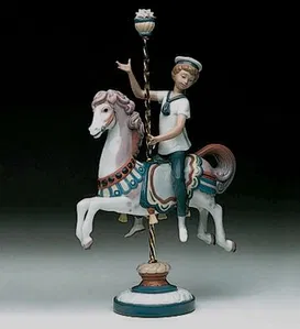 Lladro - Boy On Carousel Horse 1985-2000