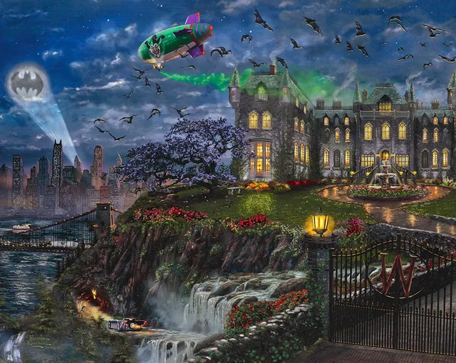 Wayne Manor ™ Wall Art by Thomas Kinkade Studios Gallery Wrap by Thomas Kinkade Studios