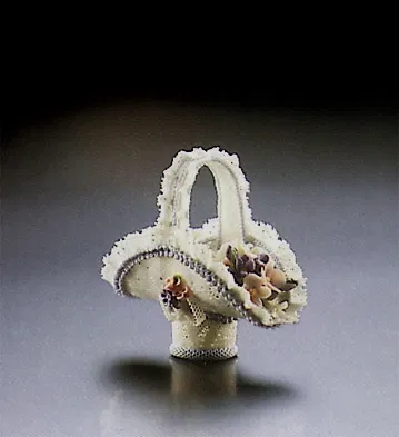 Lladro - Pink Flower Basket 1987-91