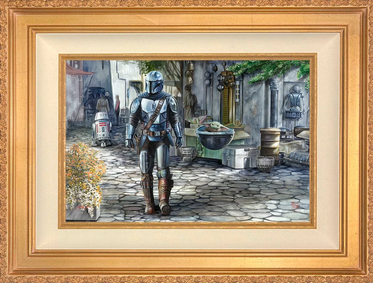 The Mandalorian™ - A Welcome Sight Wall Art by Thomas Kinkade Studios by Thomas Kinkade Studios — Giclee On Canvas