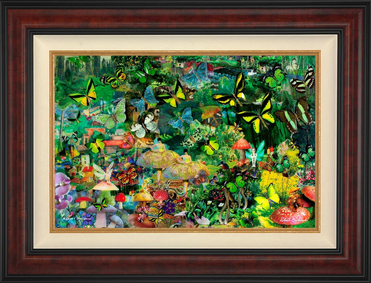 Mushroom Dancers in a Butterfly Forest Wall Art by Robert Swedroe by Robert Swedroe — Giclee On Canvas