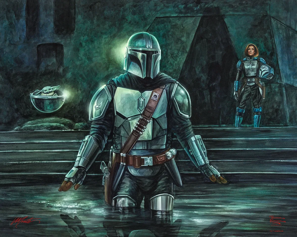 The Mandalorian™ - This is the Way Wall Art by Thomas Kinkade Studios Gallery Wrap by Thomas Kinkade Studios — Giclee On Canvas
