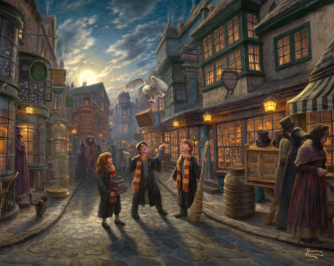 Harry Potter™ Diagon Alley™ Wall Art by Thomas Kinkade Studios Gallery Wrap by Thomas Kinkade Studios — Giclee On Canvas