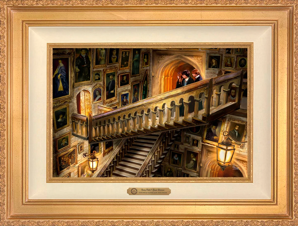 Harry Potter Grand Staircase Wall Art by Thomas Kinkade Studios by Thomas Kinkade Studios — Giclee On Canvas