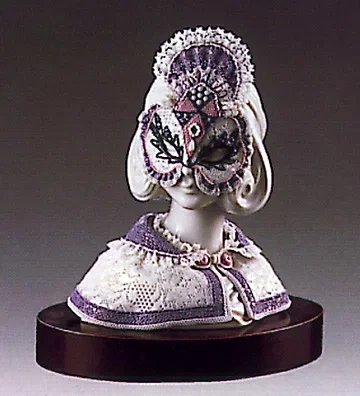 Mardi Gras Bust #2 1989-91 by Lladro — Porcelain Figurine