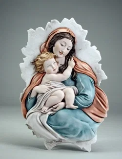 Madonna And Child Plaque by Giuseppe Armani