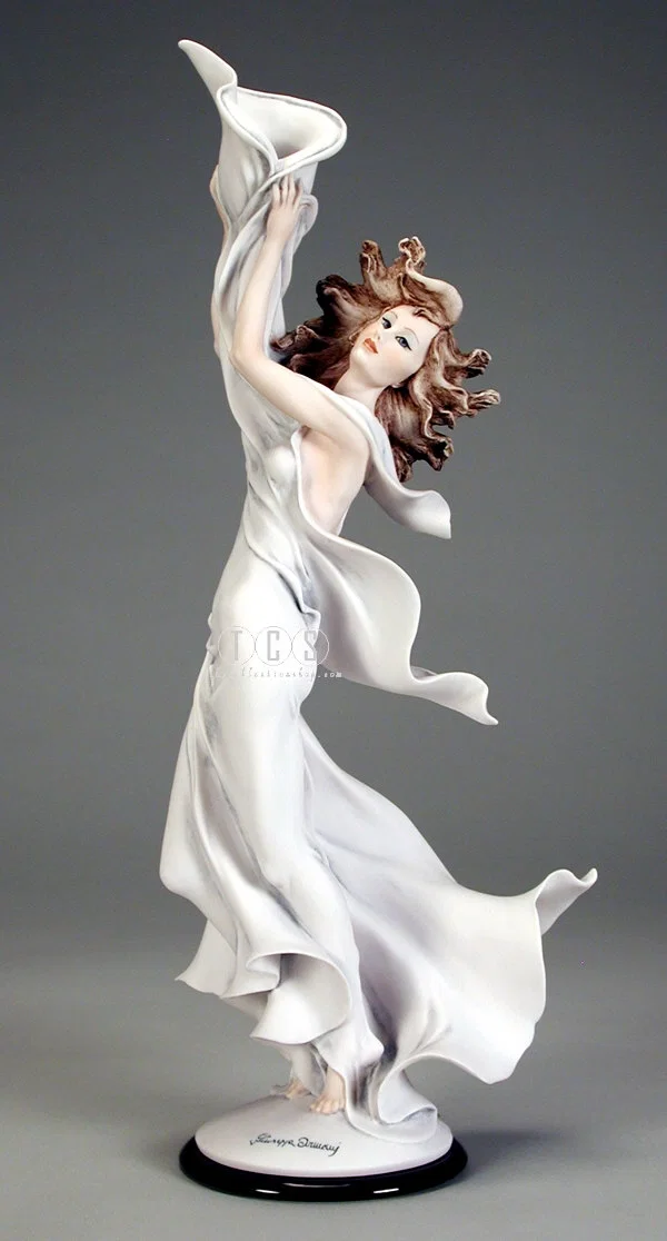Girl With Calla Lily Candleholder-Right by Giuseppe Armani