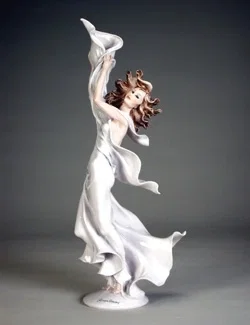 Girl With Calla Lily Candleholder-Right by Giuseppe Armani — Sculpture