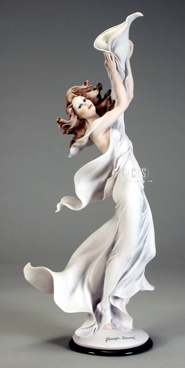 Girl With Calla Lily Candleholder-Left by Giuseppe Armani — Sculpture