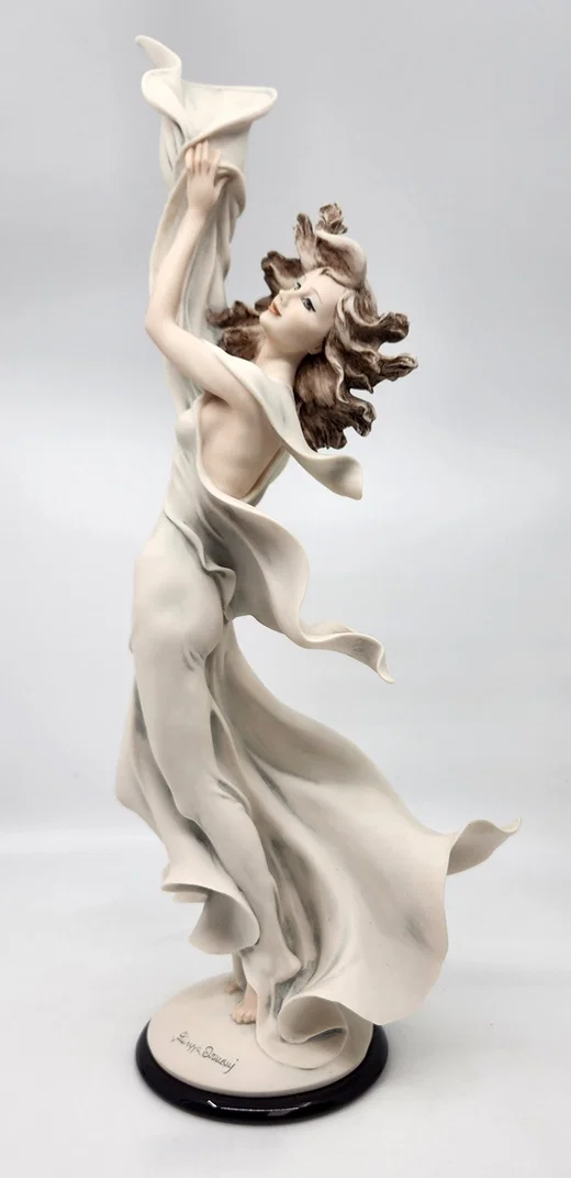 Girl With Calla Lily Candleholder-Right by Giuseppe Armani