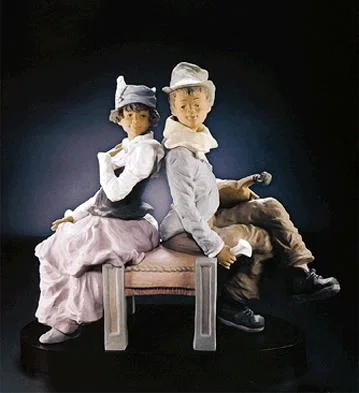 Back To Back by Lladro — Goyesca Porcelain Figurine