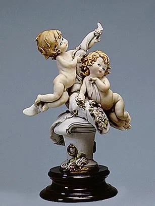 Cherubs with Flowers by Giuseppe Armani — Sculpture