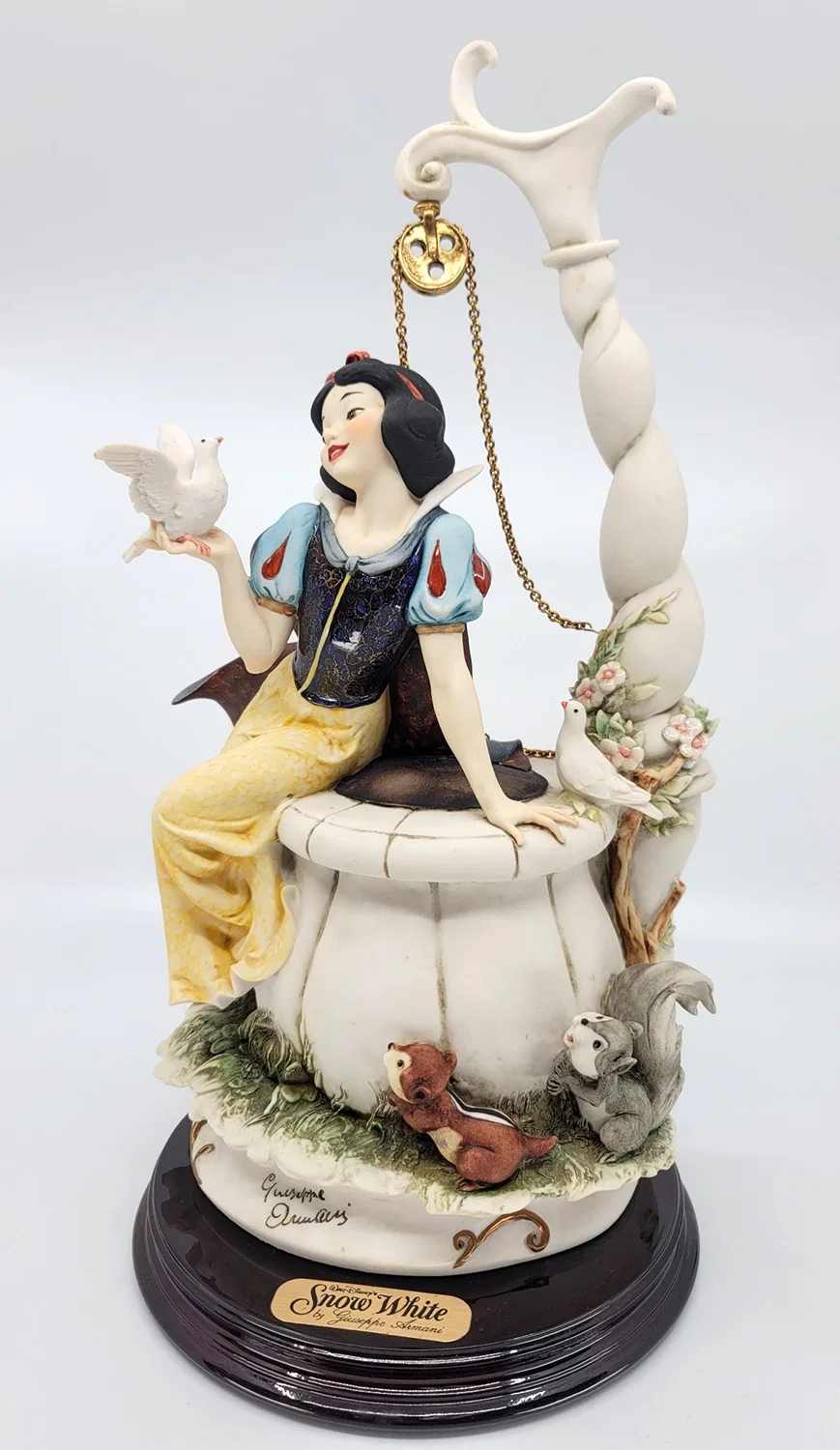 Snow White Wishing Well Hand Signed by Giuseppe Armani — Sculpture