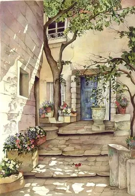 Pomm - Courtyard Romance Limited Edition Print