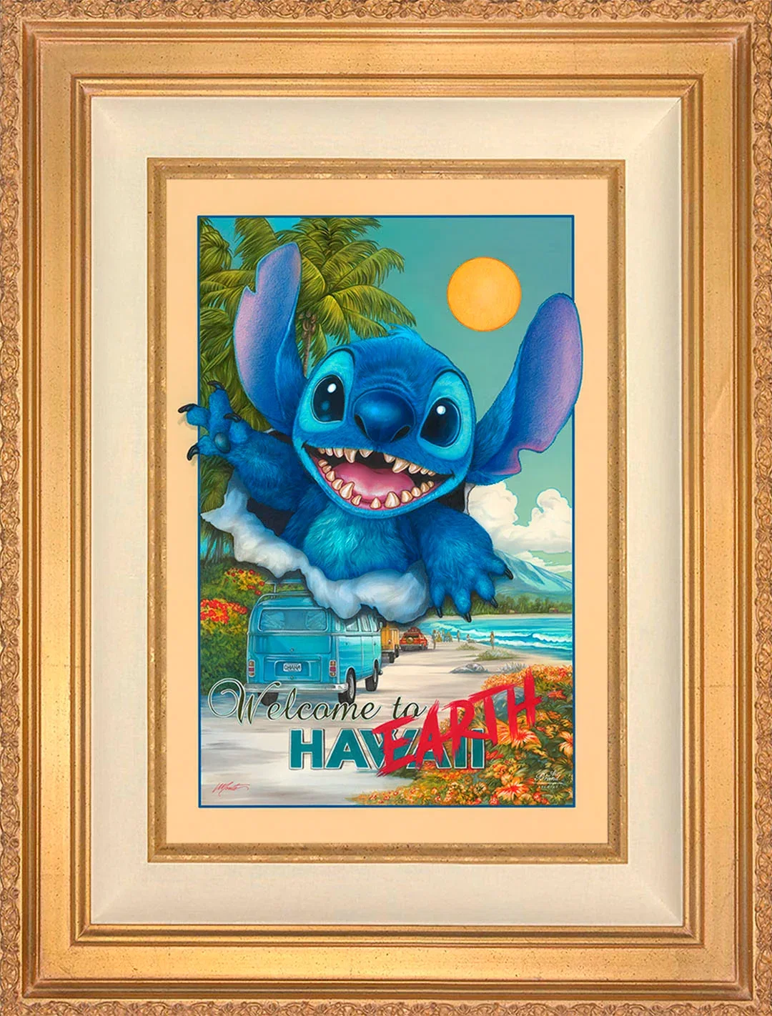 Disney's Stitch - Welcome to Planet Earth! Wall Art by Monte Moore by Monte Moore — Giclee On Canvas