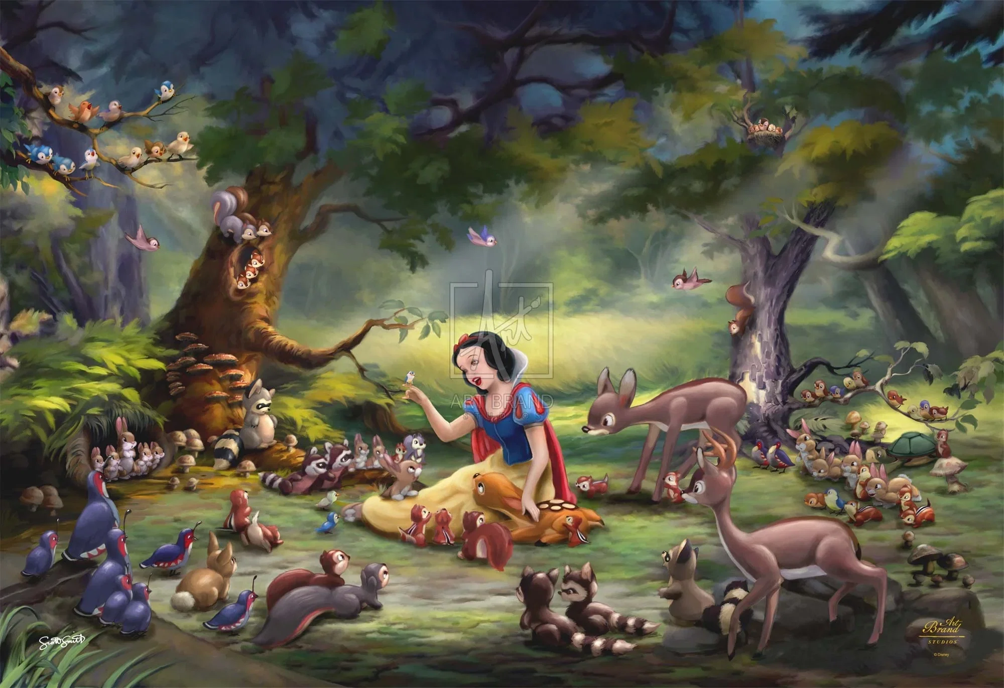 Disney's Snow White - Forest Secrets by Scott Smith — Giclee On Canvas