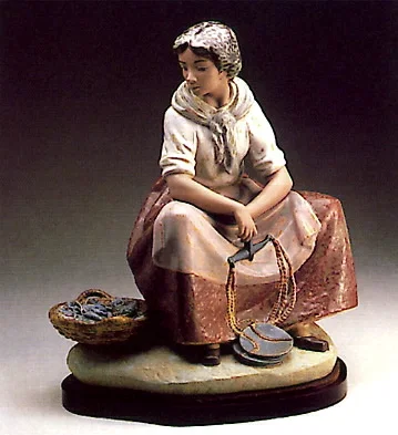 Fisherwoman 1978-85 by Lladro — Porcelain Figurine