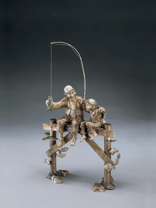 That's a Keeper by Mark Hopkins — Bronze Sculpture