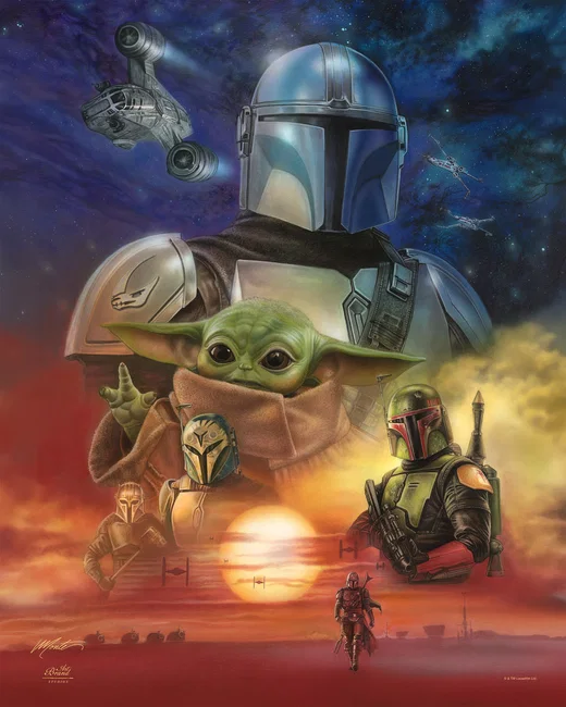 The Mandalorian™ - Code of Honor Wall Art By Monte Moore Gallery Wrap by Monte Moore