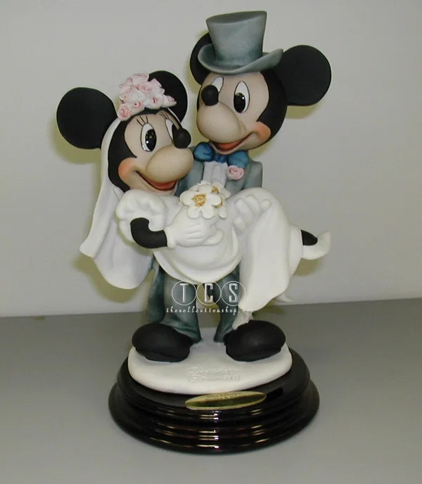 Mickey And Minnie Bride And Groom by Giuseppe Armani — Sculpture