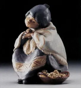 Lladro - Oriental Flower Vendor 1985-94 ***