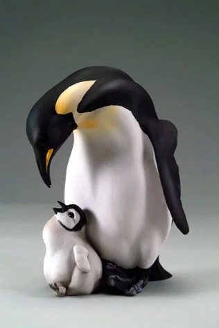 Penguin And Baby by Giuseppe Armani