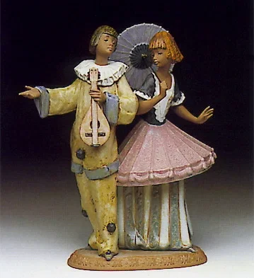 Costumed Couple 1991-93 by Lladro — Porcelain Figurine