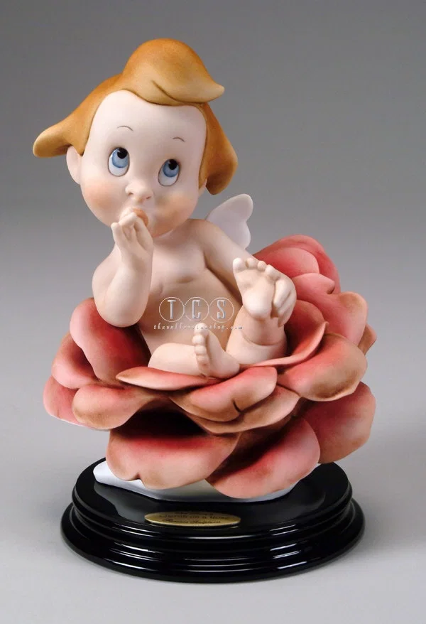 Cherub With Rose by Giuseppe Armani