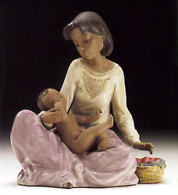 Dressing The Baby 1994-97 by Lladro — Porcelain Figurine