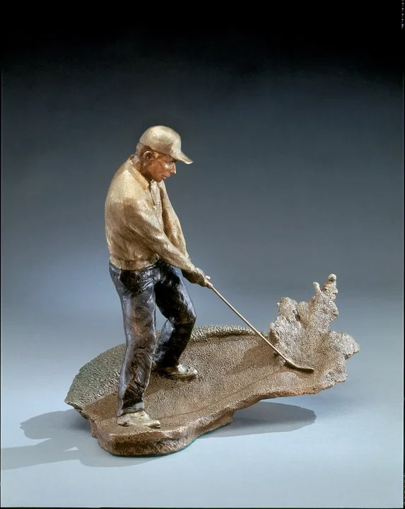 Bunker Shot by Mark Hopkins — Bronze Sculpture
